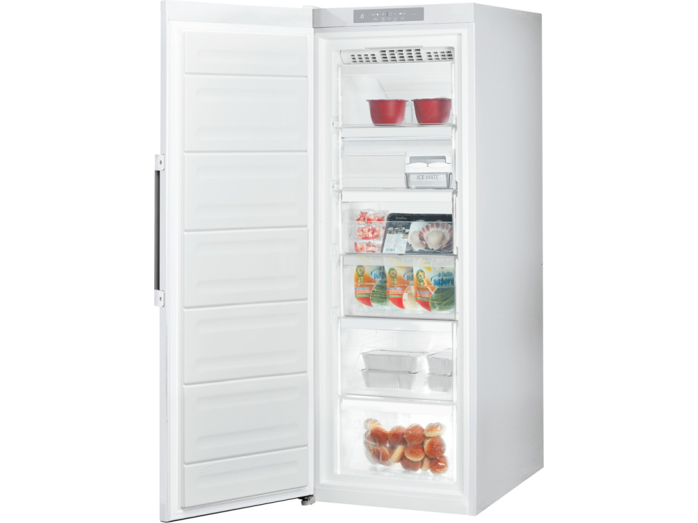 Congelador vertical - Whirlpool UW6 F2Y WBI F 2, 223 l, 4 cestas, 167 cm, No Frost, Blanco