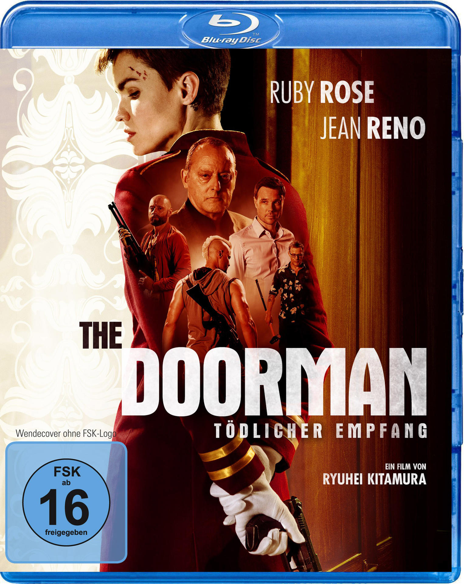 Filmcover: Ruby Rose, Jean Reno, Titel 'The Doorman'.