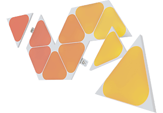 NANOLEAF Shapes Triangles Mini Expansion Pack - 10 Panels  Vernetzte Innenbeleuchtung Erweiterung Multicolor/Warmweiß/Tageslichtweiß