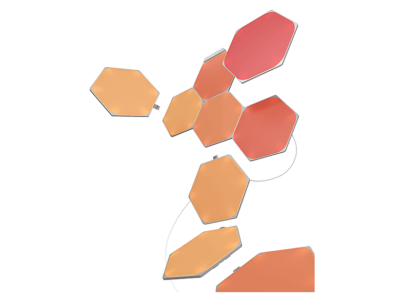 Nanoleaf Shapes Hexagons Smart Lighting Panel Starter Kit, 9 Panels (NL42-0002HX-9PK) Light Panels Weiß Starter Kit mit 9 Panels — Foto 2 von 5
