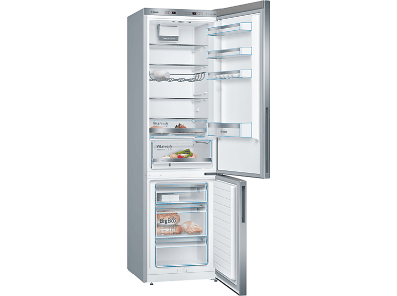 Bosch KGE39ALCA Kühl- und Gefrierkombination (C, 343 l, 2010 mm hoch, Standgerät, Inox-look)