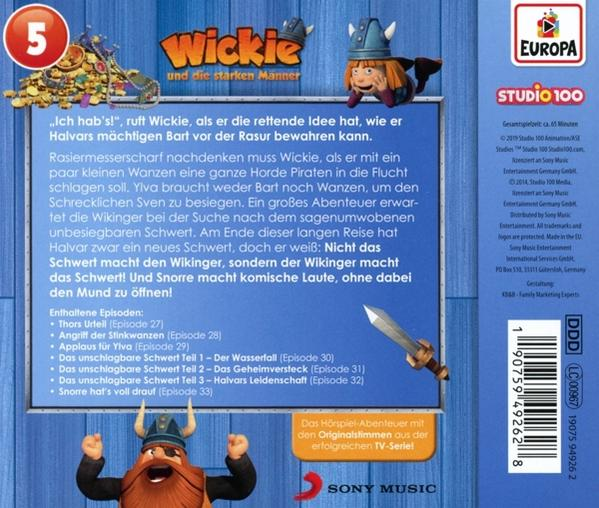 Die Rückseite einer DVD-Hülle mit Zeichentrickfiguren. Text ist auf Deutsch.
