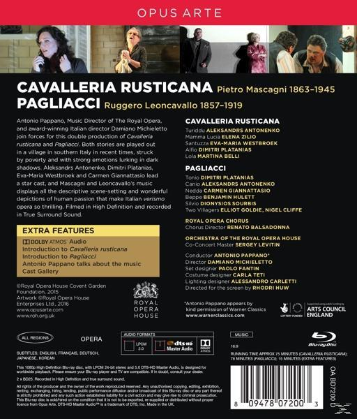 (Blu-ray) Antonio & Opera Rusticana/Pagliacci - House Royal Pappano Cavalleria -