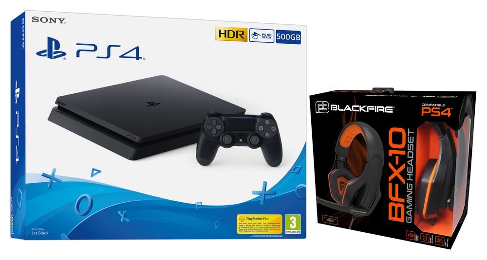Consola - Sony PS4 500 GB, Mando incluido, Negro + Ardistel BlackFire BFX-10