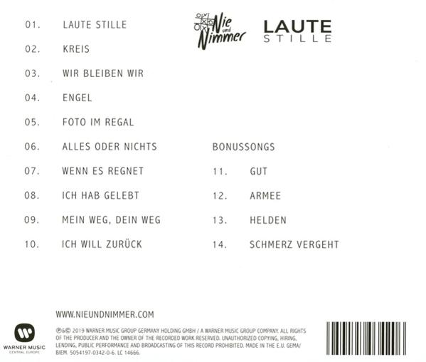 CD-Cover mit Titelliste auf Deutsch. Weißer Hintergrund.