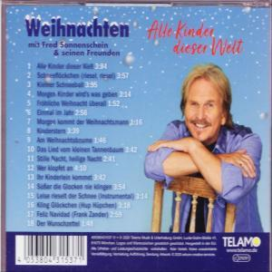 Ein CD-Cover mit einem lächelnden Mann, Text in Deutsch und Englisch und einem Weihnachtsthema.