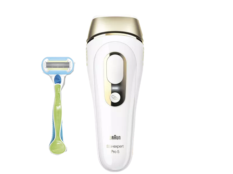 BRAUN Epilierer Silk Expert Pro 5 (PL5237), Limited Edition IPL-Haarentfernungsgerät (Weiß, mit , Netzbetrieb)