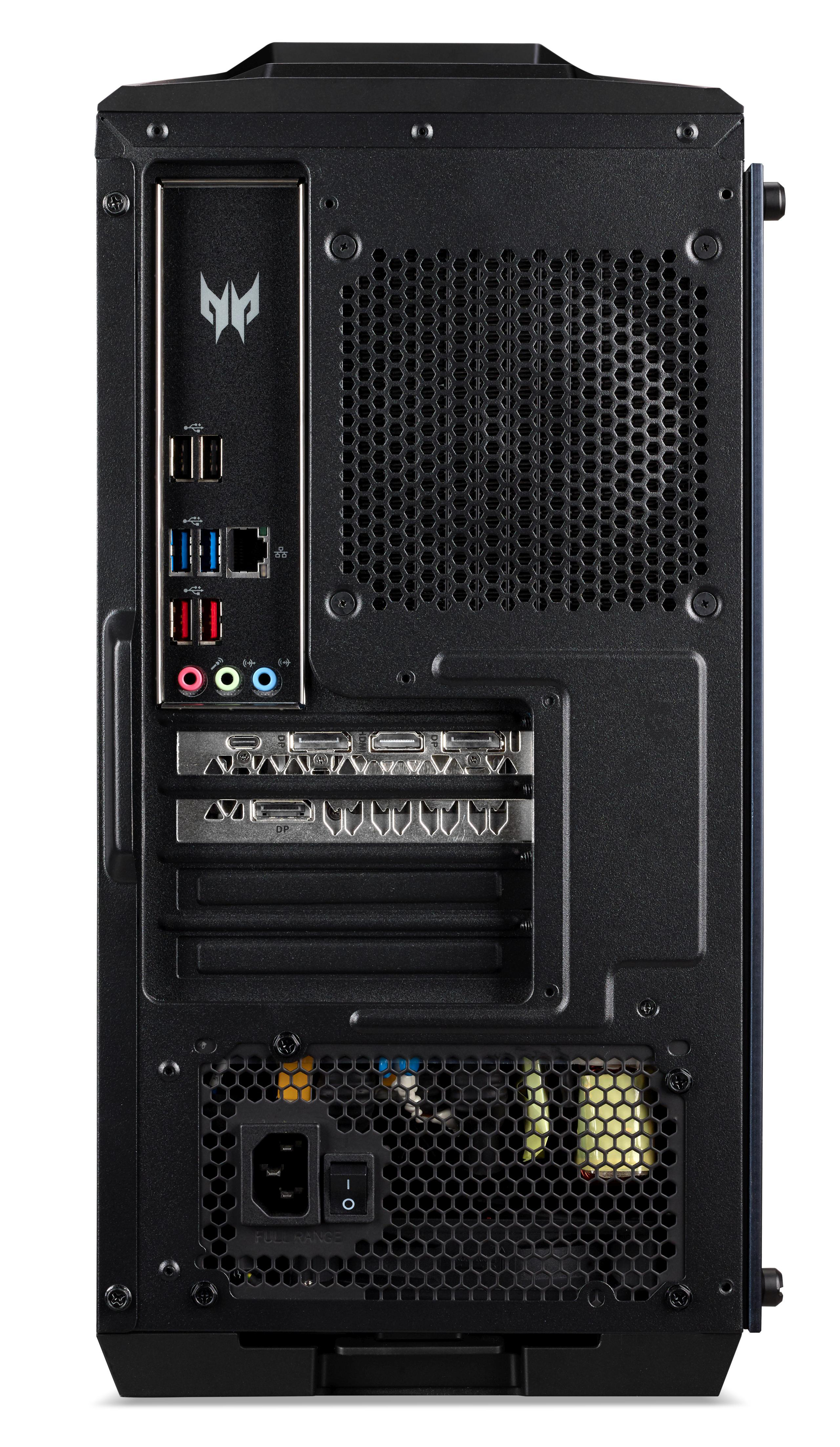 ACER Predator Orion 5000 (PO5-615s) PC (64 Prozessor, SSD, 10 TB RAM, Home Bit), Seitenfenster, NVIDIA, Gaming mit GB 3080 32 GeForce RTX™ TB durchsichtigen HDD, i9-10900K 3 Windows 1