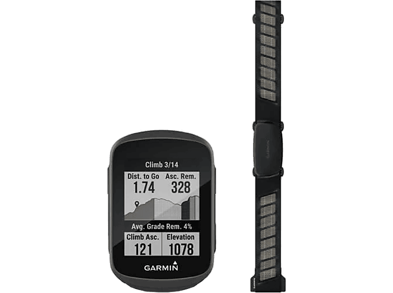GARMIN Fiets-GPS Edge 130 Plus Hartslagmeterbundle (010-02385-01)