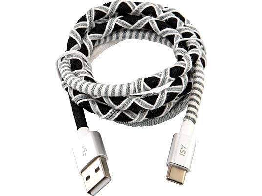 ISY IUC-4100-SB-C - USB-C Ladekabel (Schwarz/Grau/Weiss)