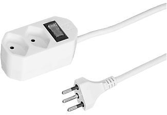 STEFFEN COMPACT POWER STRIP 2XT13 1.5M - Striscia di uscita multipla (Bianco)