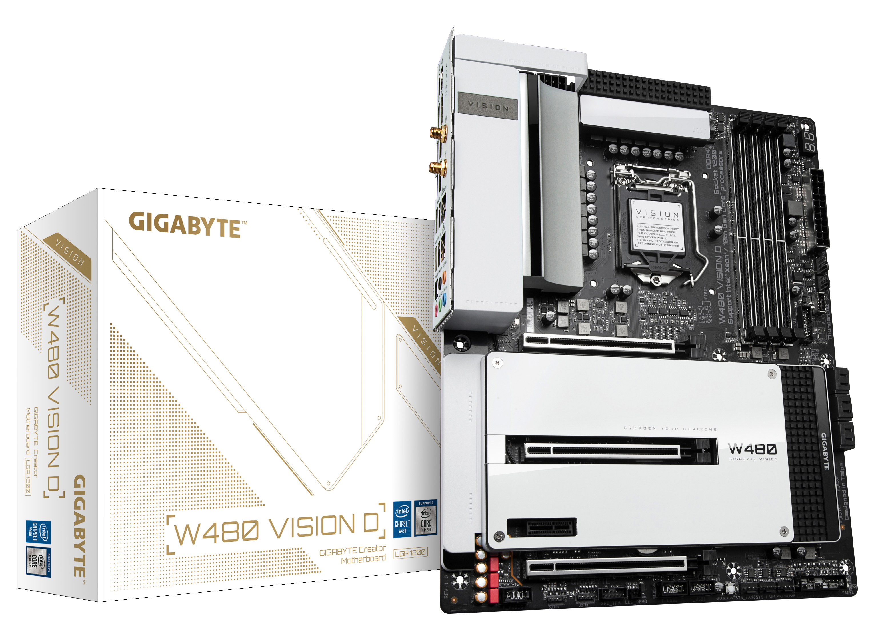 GIGABYTE W480 VISION D Mainboard Mehrfarbig