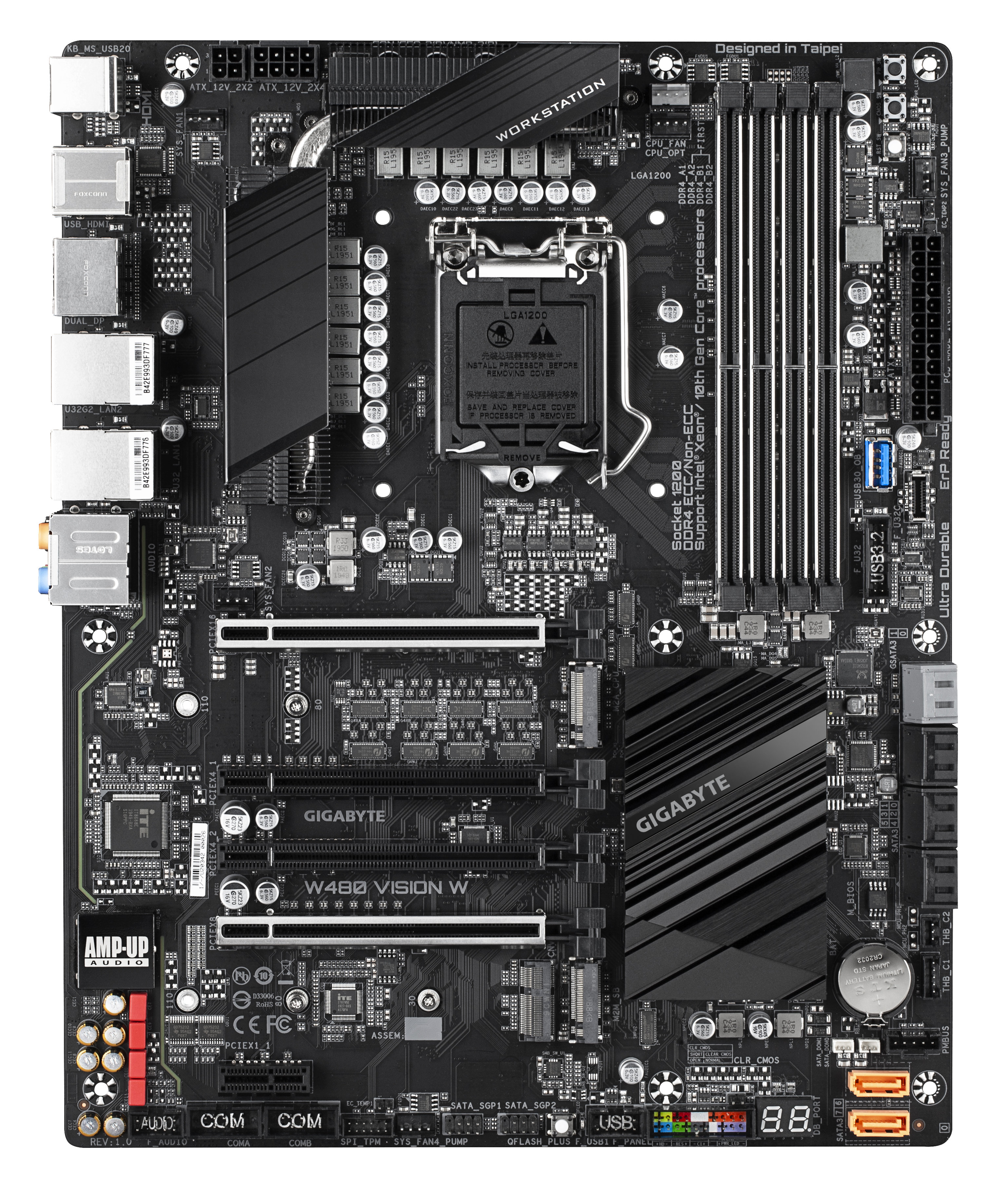 GIGABYTE W480 VISION W Mainboard Schwarz