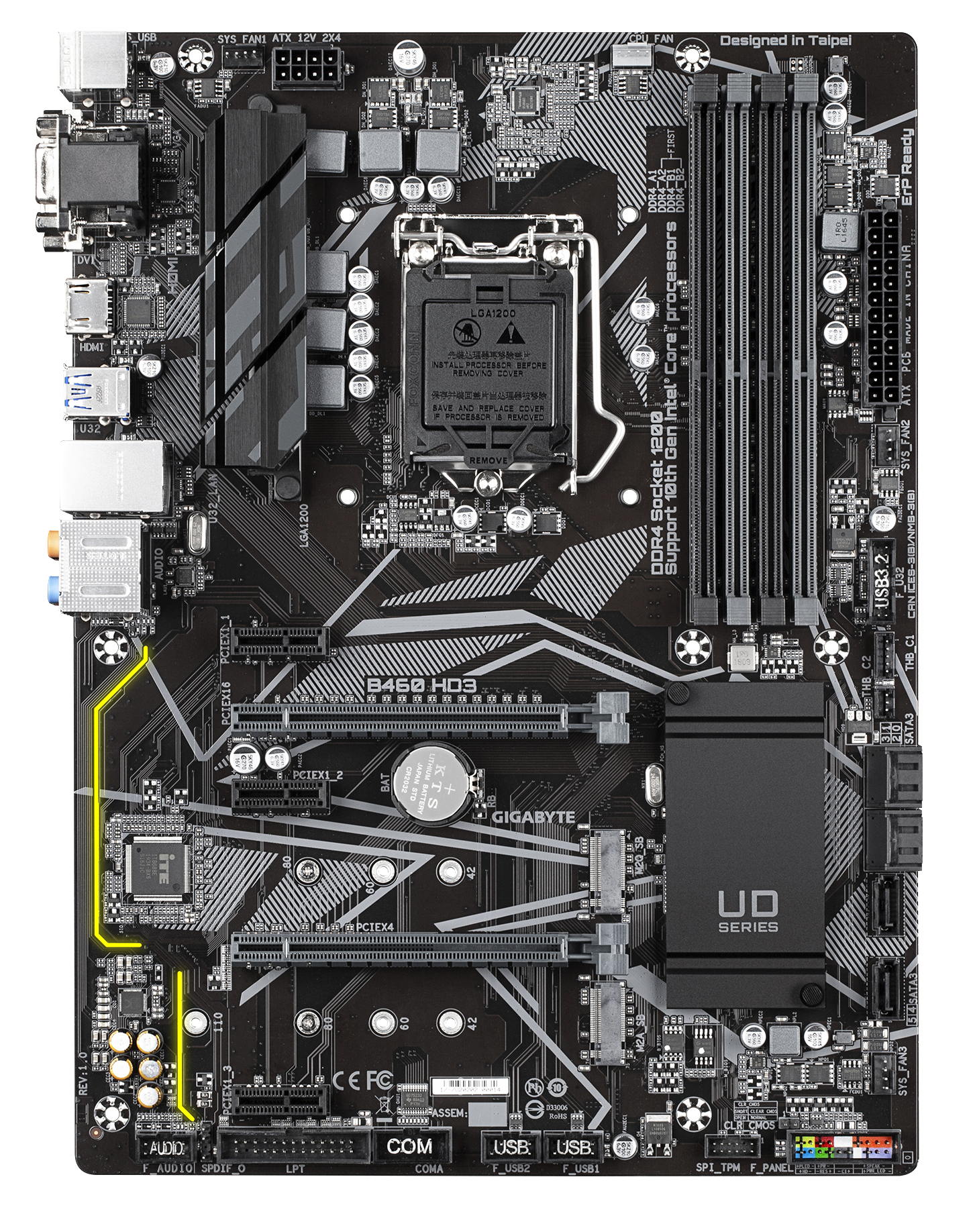GIGABYTE B460 HD3 Mainboard Mehrfarbig