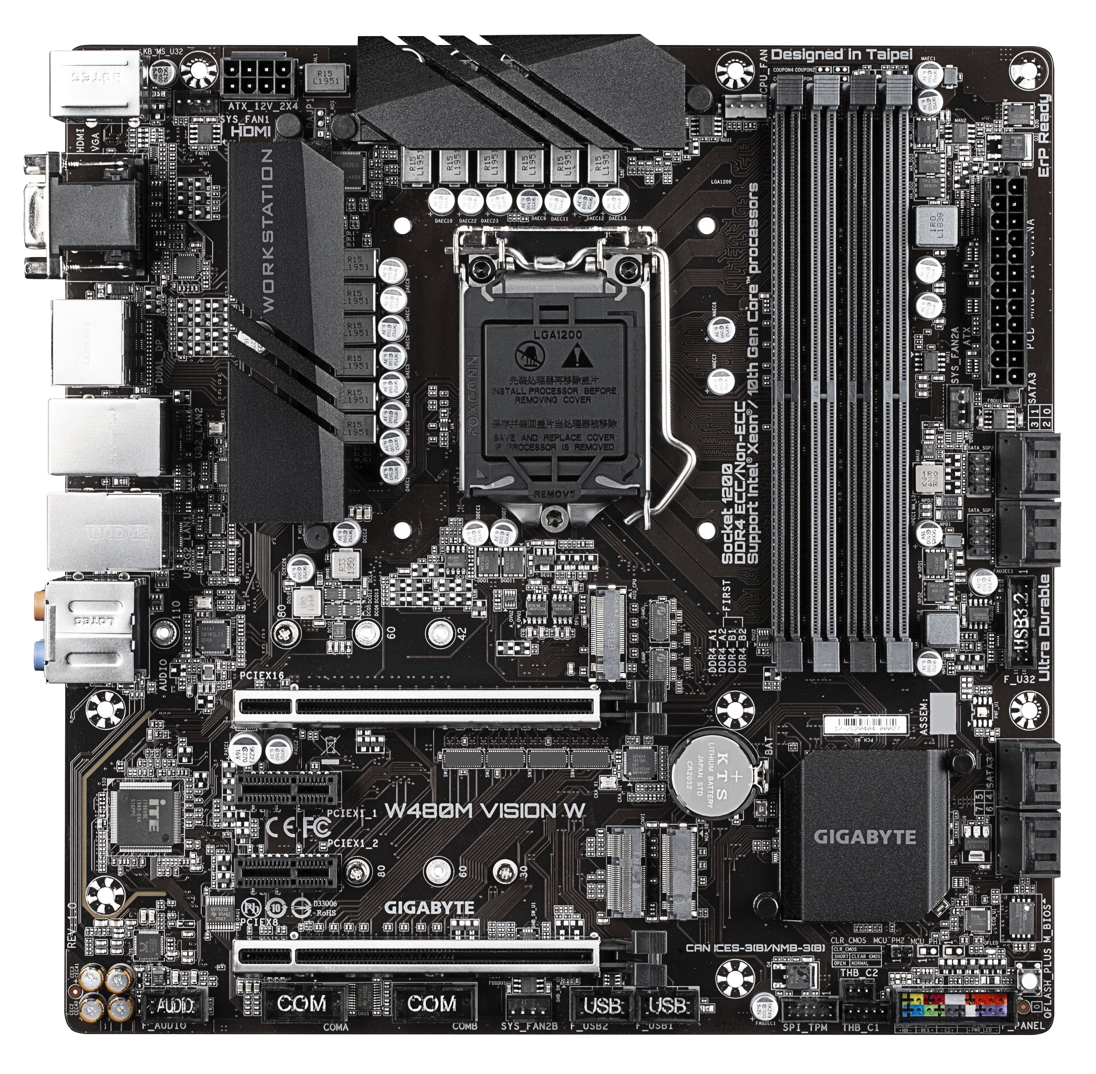 GIGABYTE W480M VISION W Mainboard Schwarz