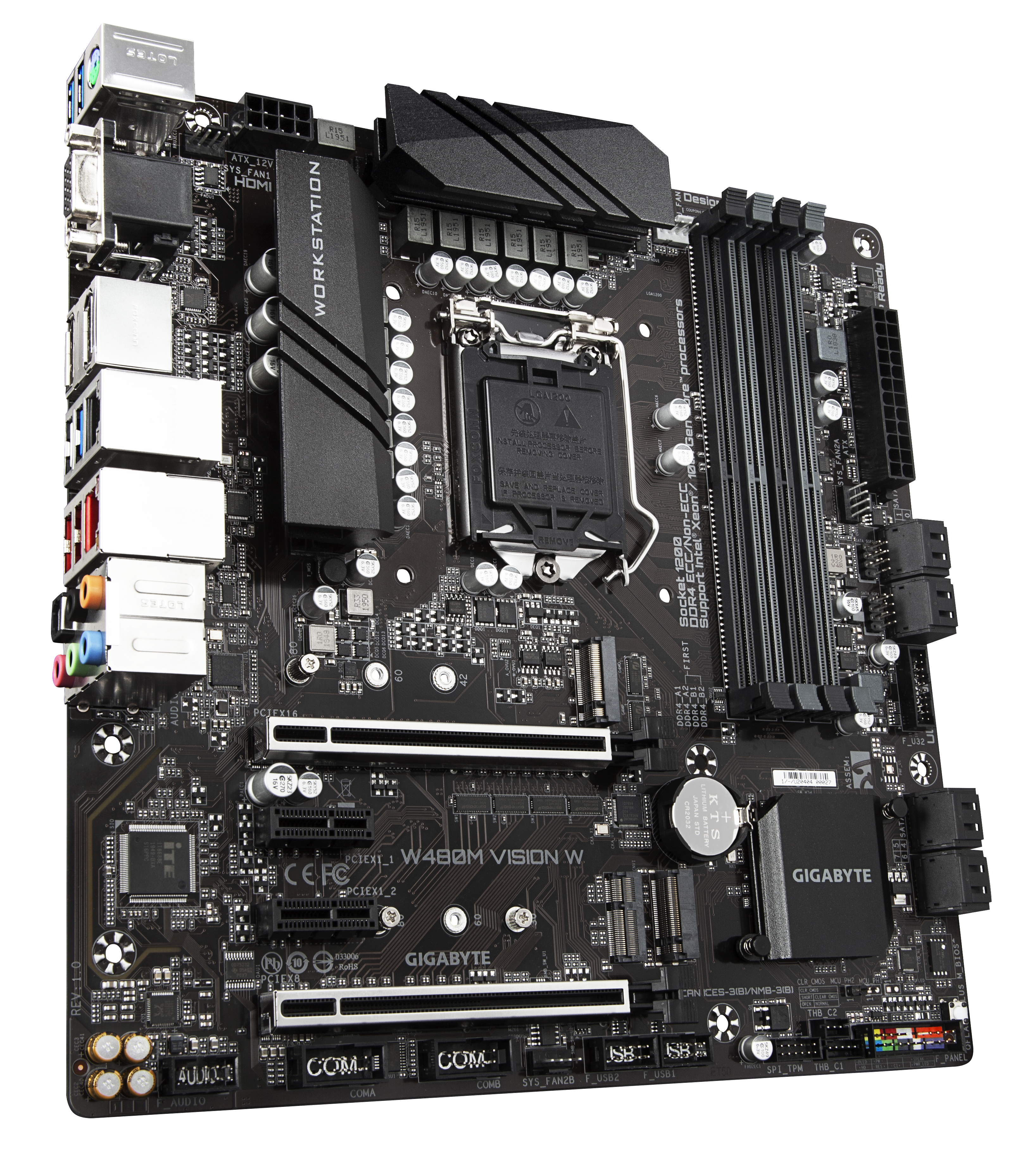 GIGABYTE W480M VISION W Mainboard Schwarz