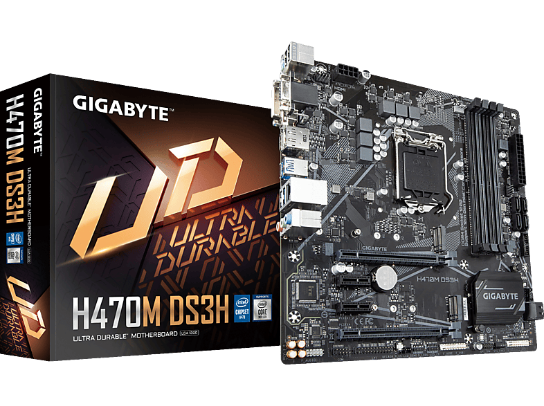 GIGABYTE H470M DS3H Mainboard Schwarz | Mainboard Intel Sockel 1200