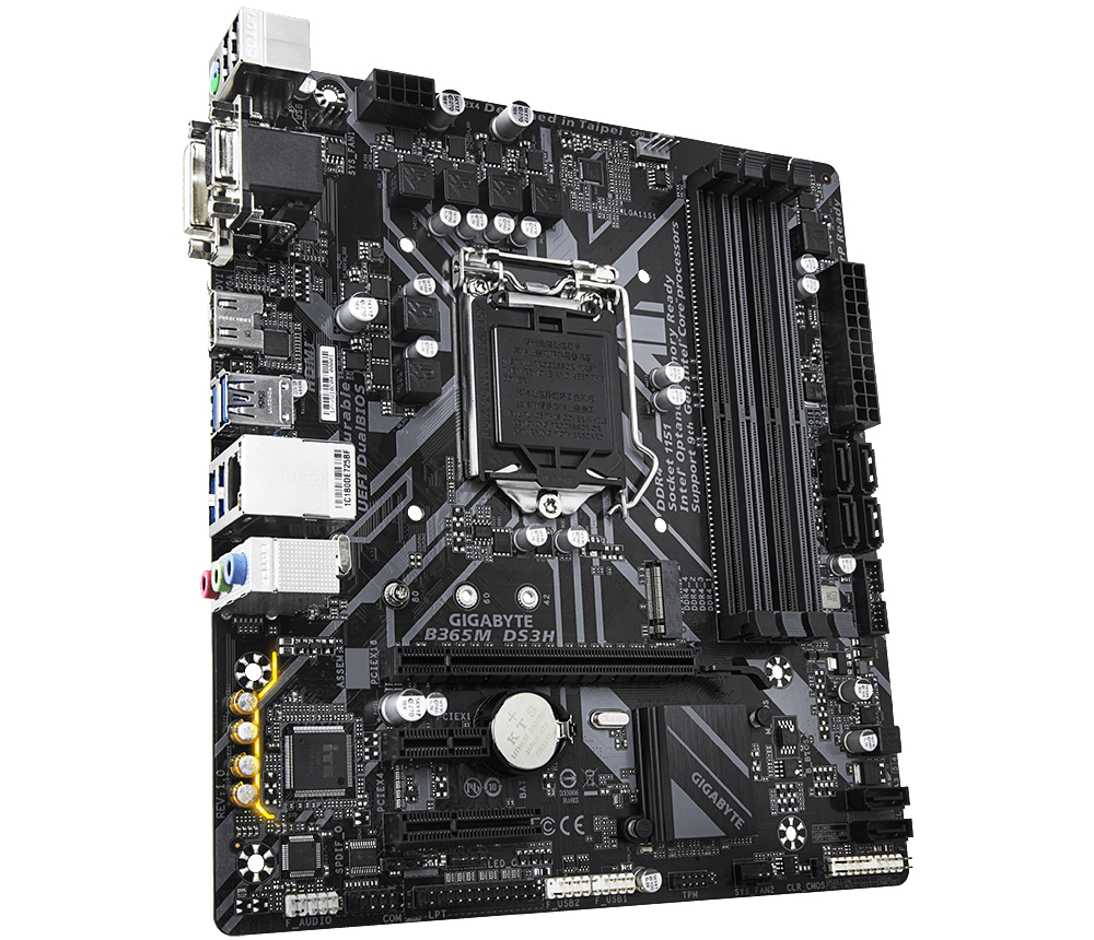 GIGABYTE B365M DS3H Mainboard Schwarz