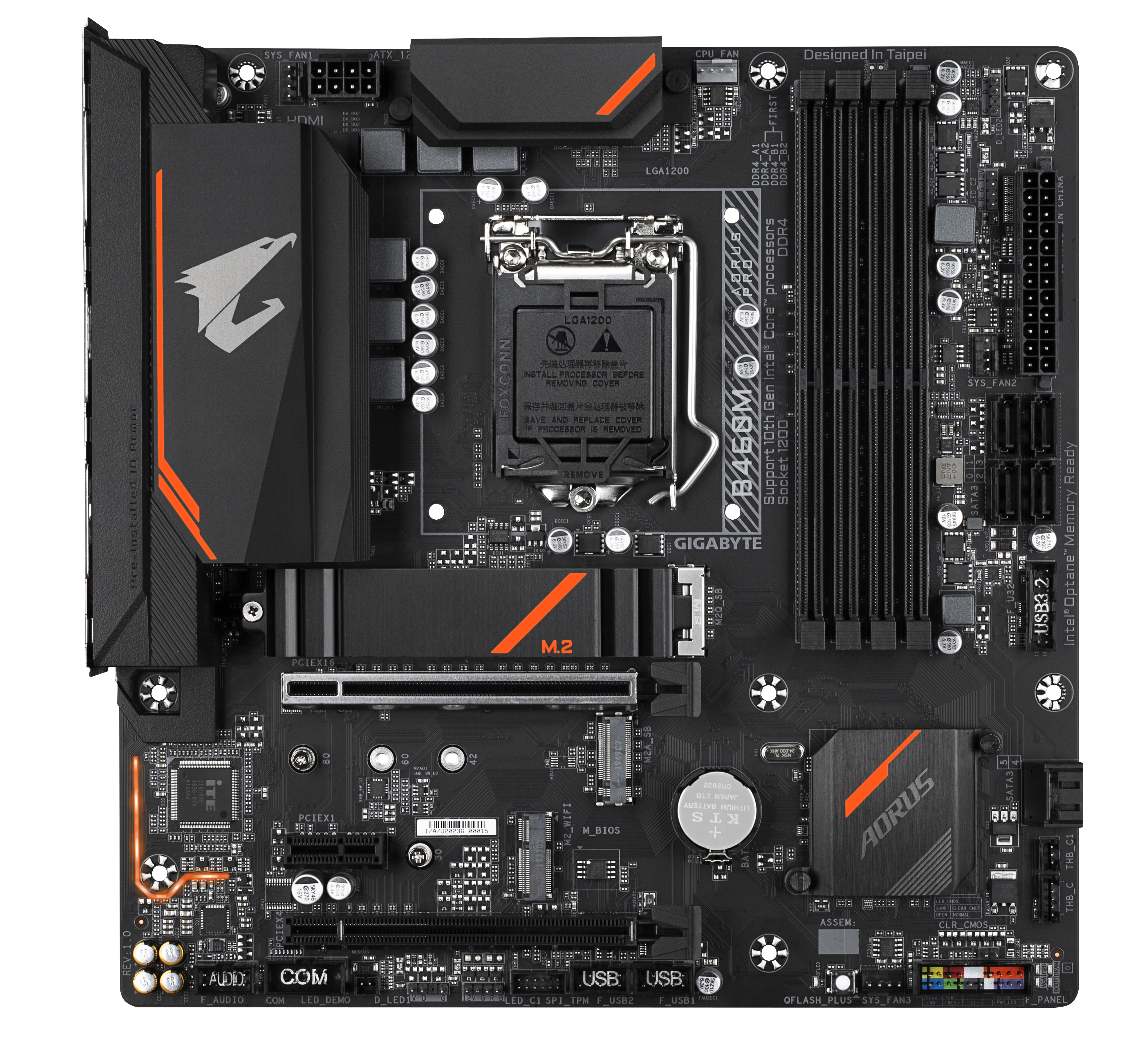 GIGABYTE B460M AORUS PRO Mainboard Mehrfarbig