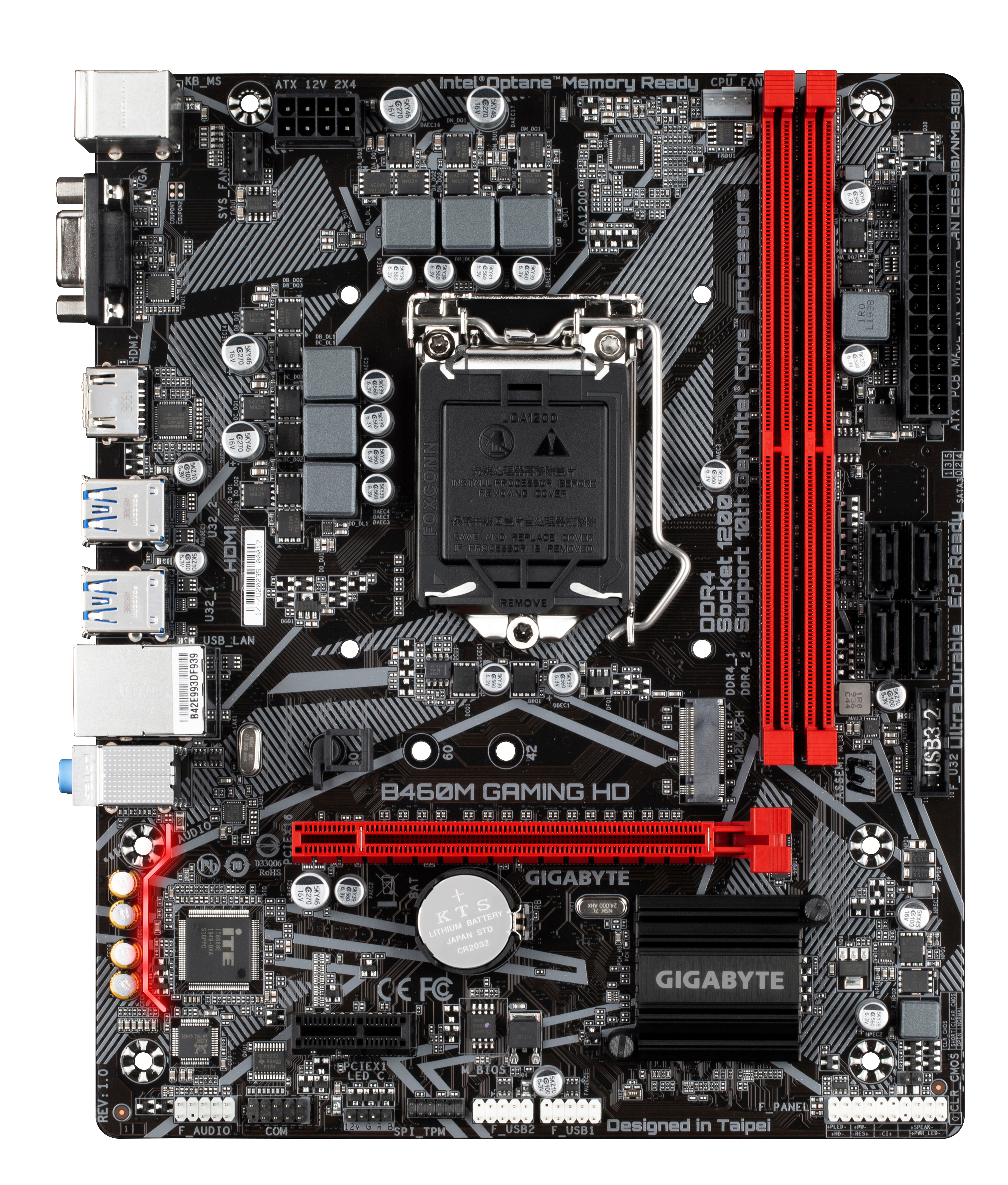 GIGABYTE B460M GAMING HD Mainboard Schwarz