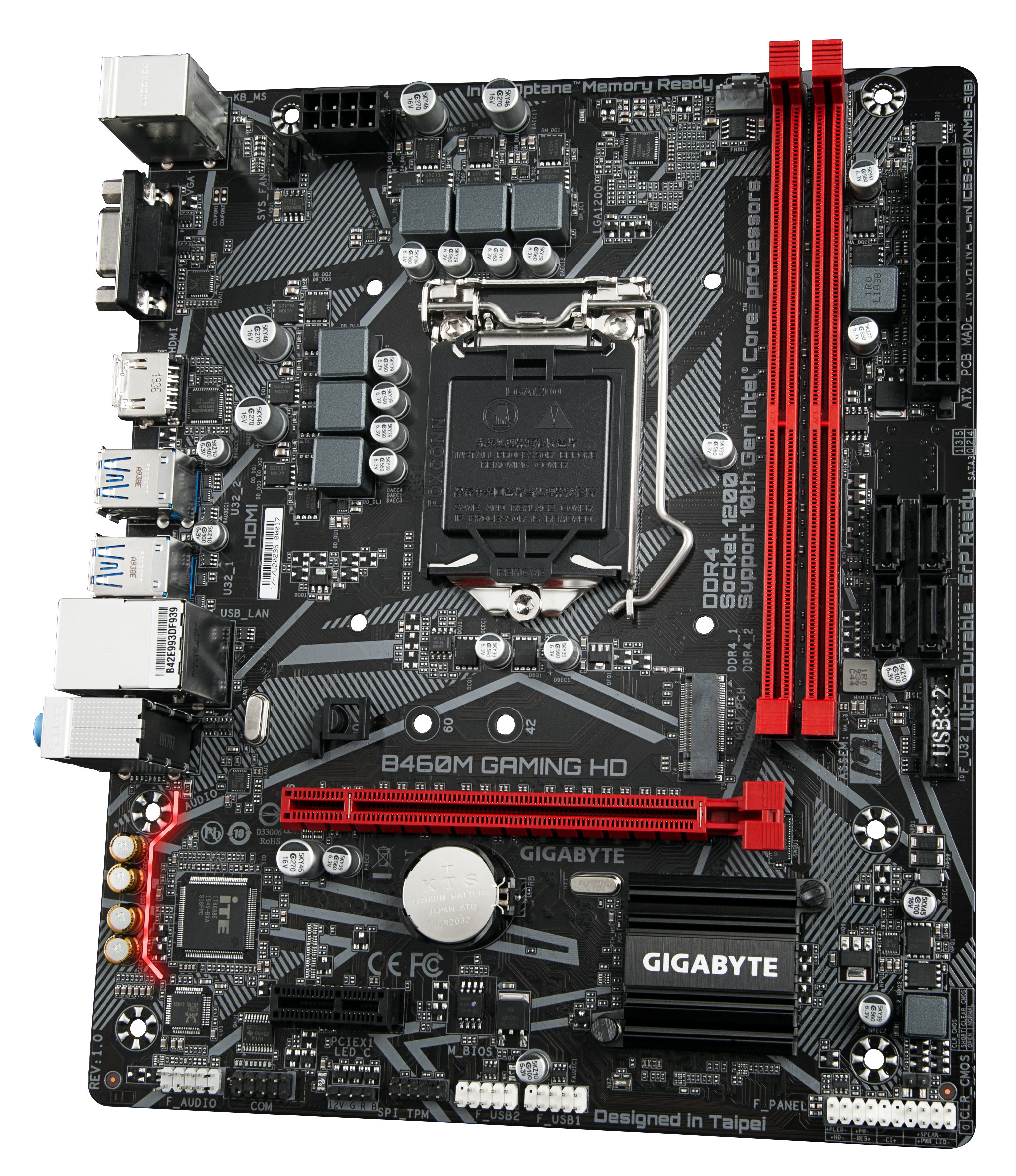 GIGABYTE B460M GAMING HD Mainboard Schwarz