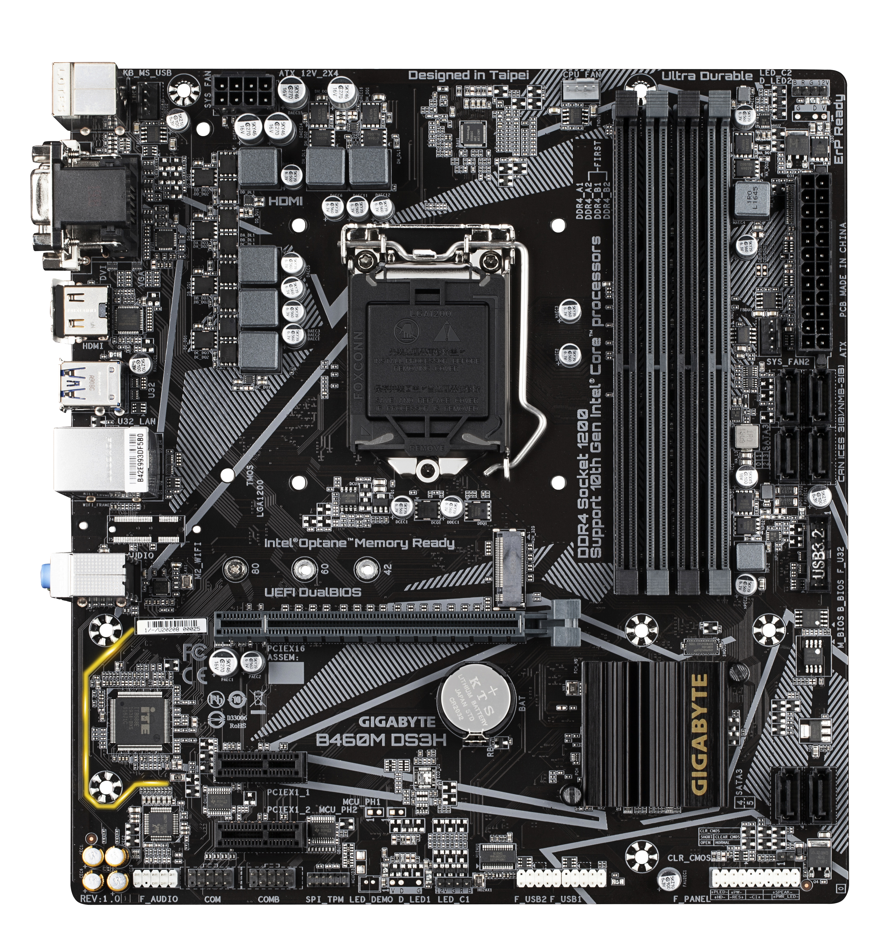 GIGABYTE B460M DS3H Mainboard Schwarz