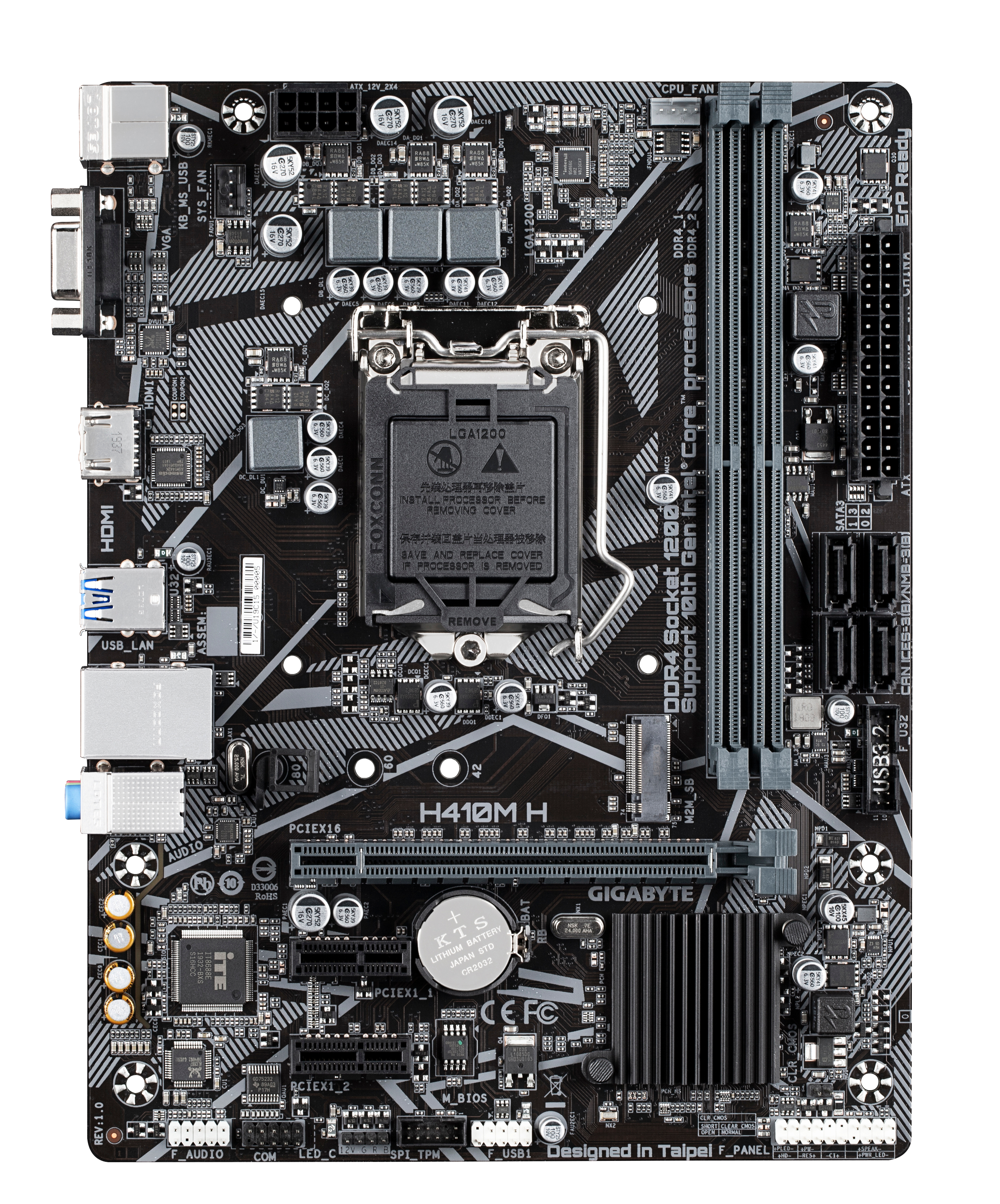 GIGABYTE H410M H Mainboard Schwarz