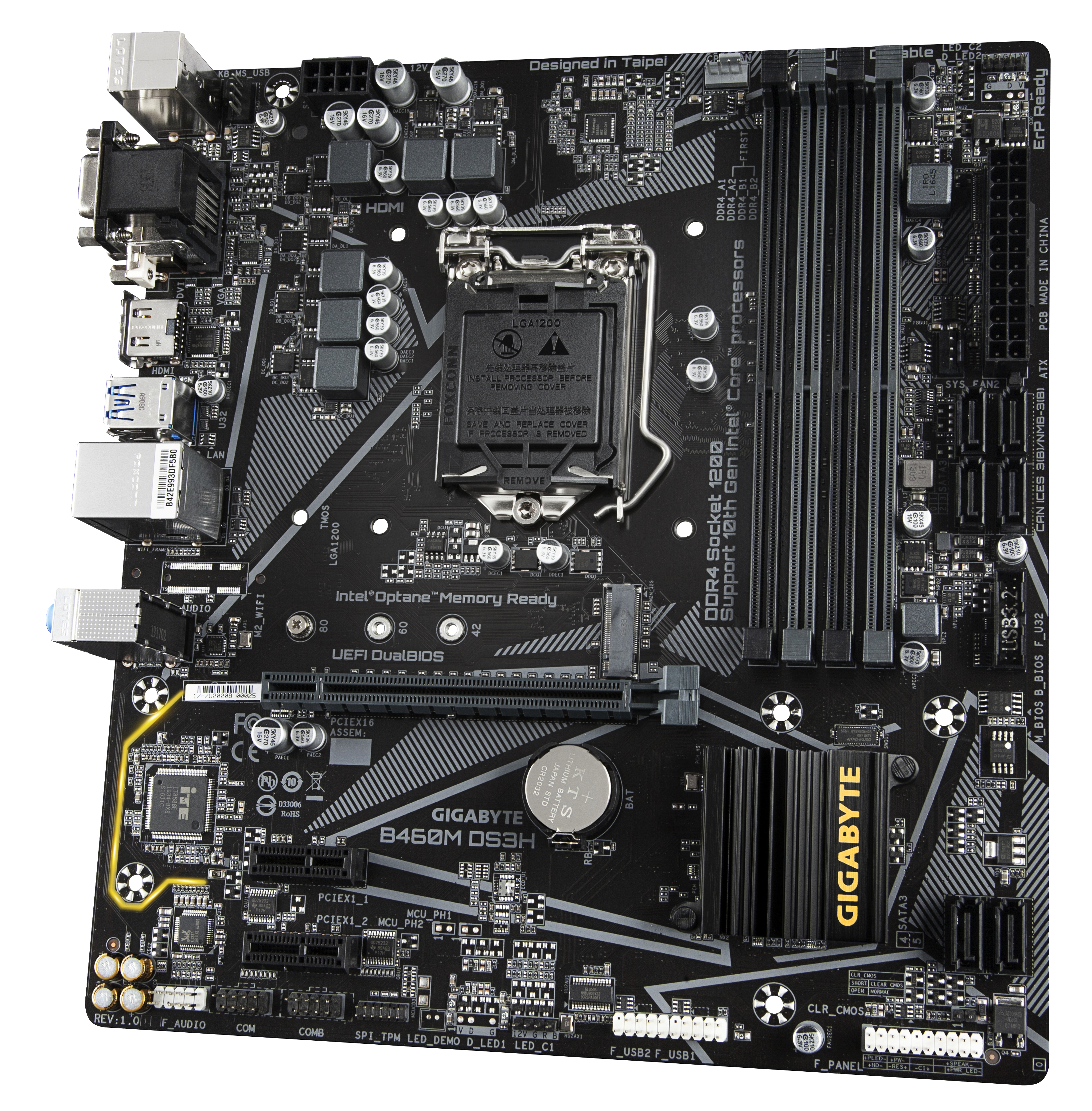 GIGABYTE B460M DS3H Mainboard Schwarz