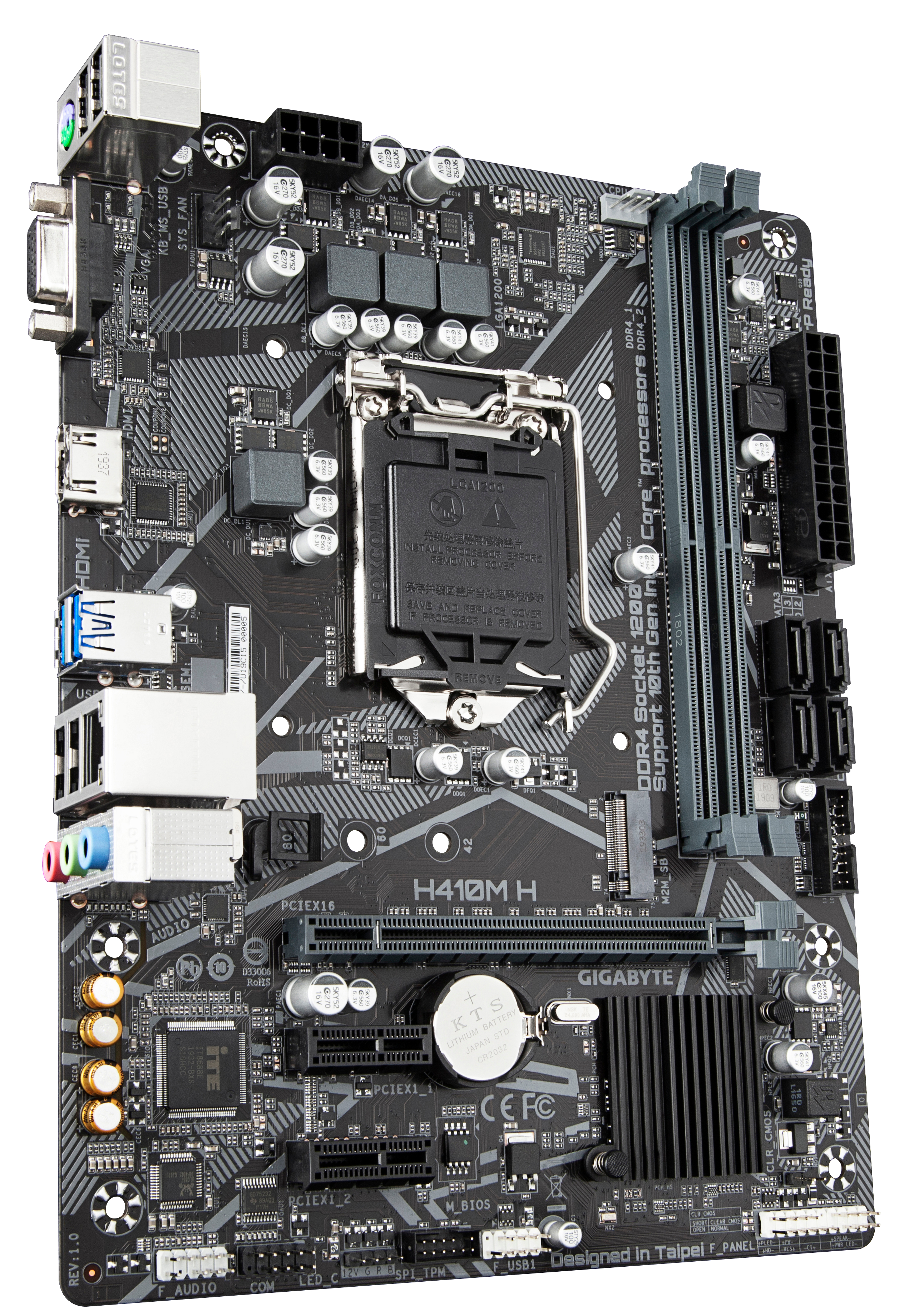 GIGABYTE H410M H Mainboard Schwarz