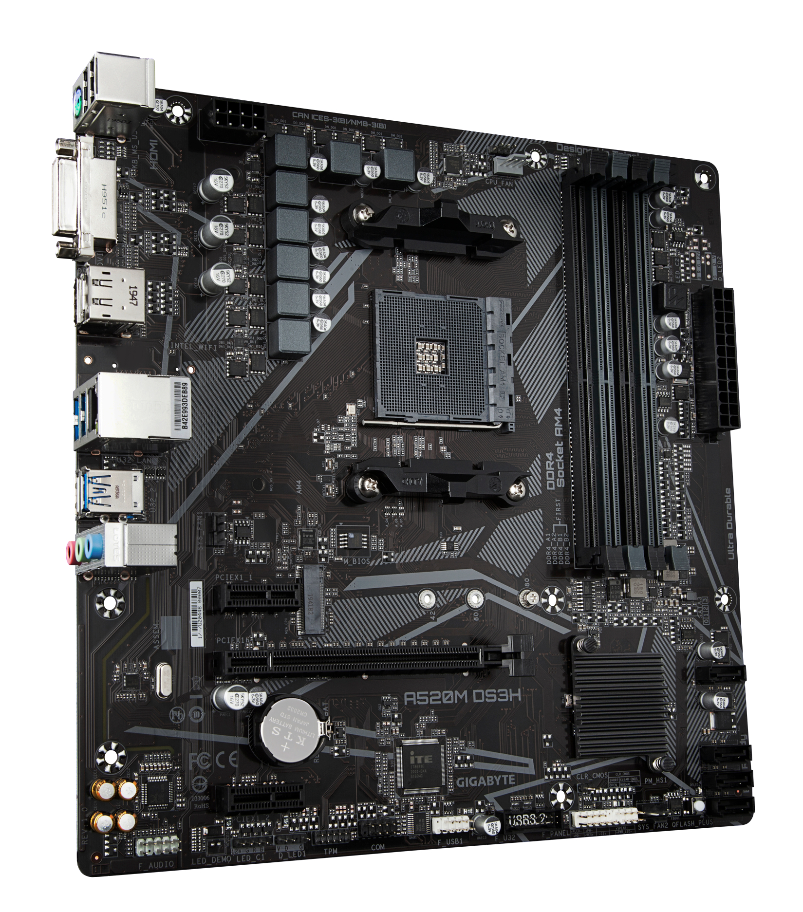 GIGABYTE A520M DS3H Mainboard Schwarz
