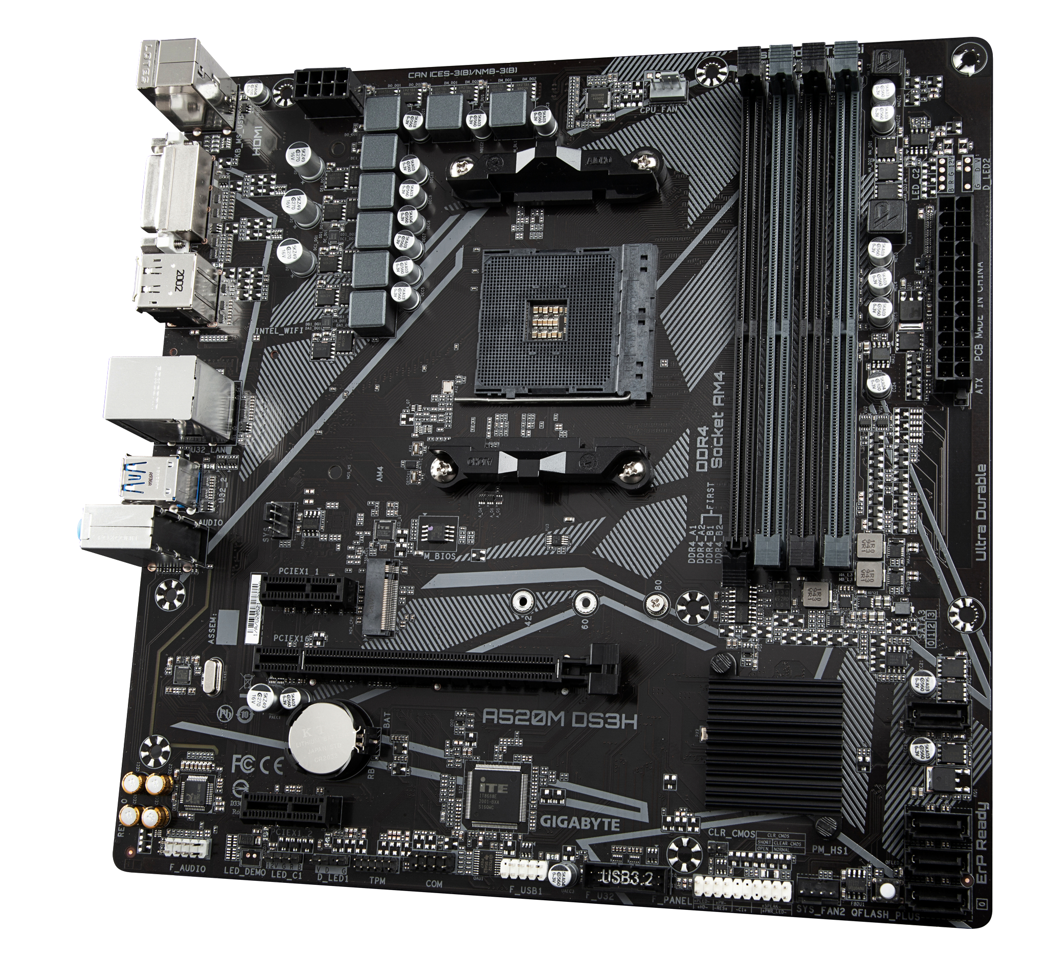 GIGABYTE A520M DS3H Mainboard Schwarz