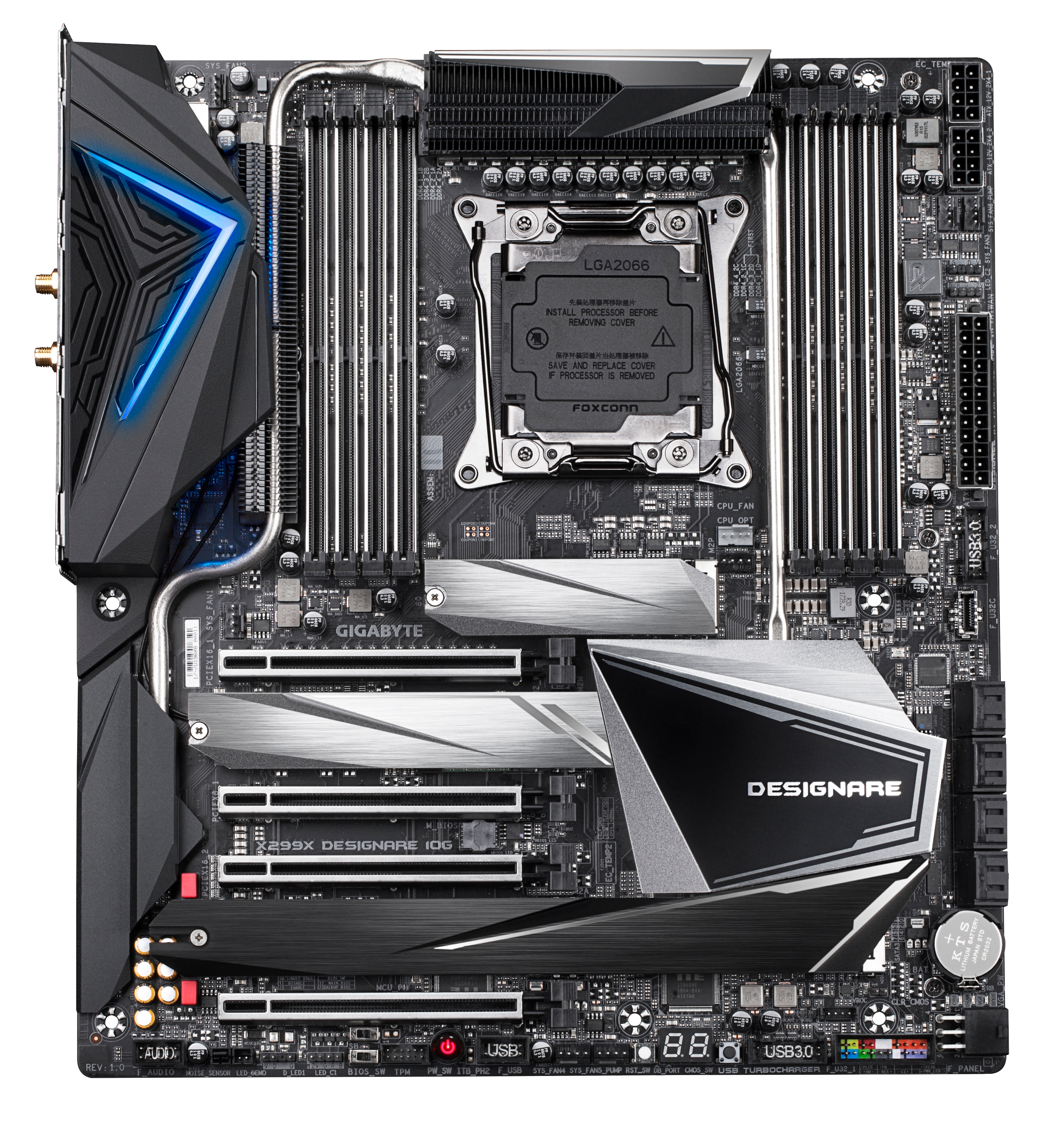 GIGABYTE X299X DESIGNARE-10G Mainboard Mehrfarbig