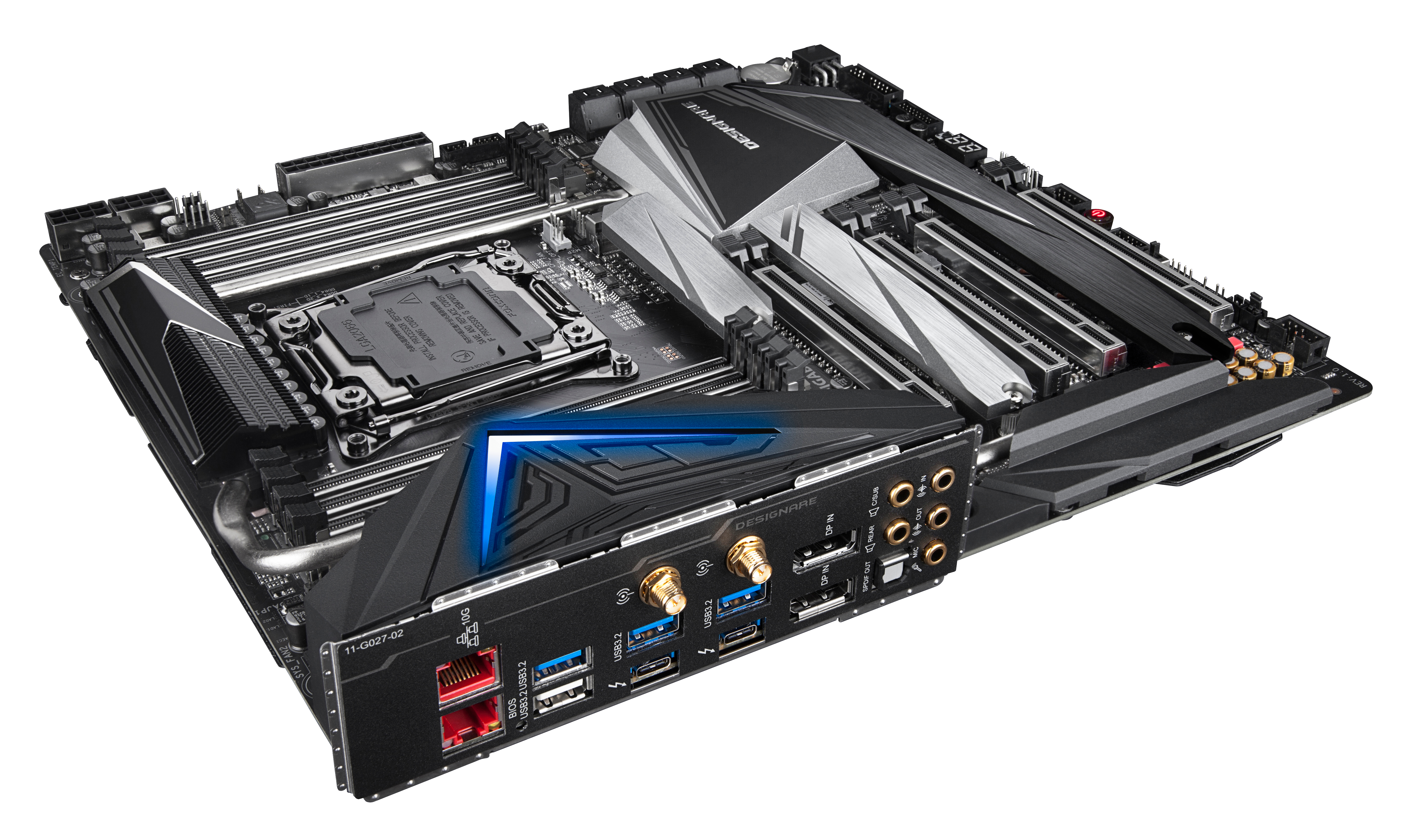 GIGABYTE X299X DESIGNARE-10G Mainboard Mehrfarbig