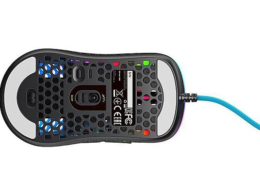 CHERRY M42 RGB - Gaming Maus, Kabelgebunden, Optisch mit Laserdioden, 16000 cpi, Schwarz/Blau
