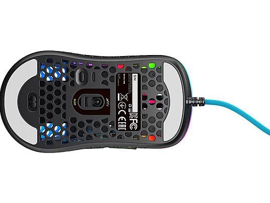 CHERRY M42 RGB - Souris Gaming, Filaire, Optique avec diodes laser, 16000 cpi, Noir/Bleu