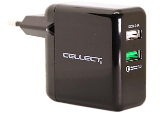 CELLECT Hálózati töltő adapter gyorstöltő funkcióval, 2 USB