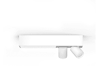 Lámpara - Philips Hue White and Color, 2 Focos Inteligentes LED, Luz blanca y de colores, Bluetooth, Blanco