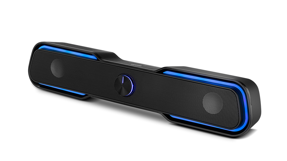 Barra de sonido - Ozone Solo, Gaming, Bluetooth, 3.5, Para PC, 6W RMS, USB, Jack 3.5, Táctil, RGB, Negro