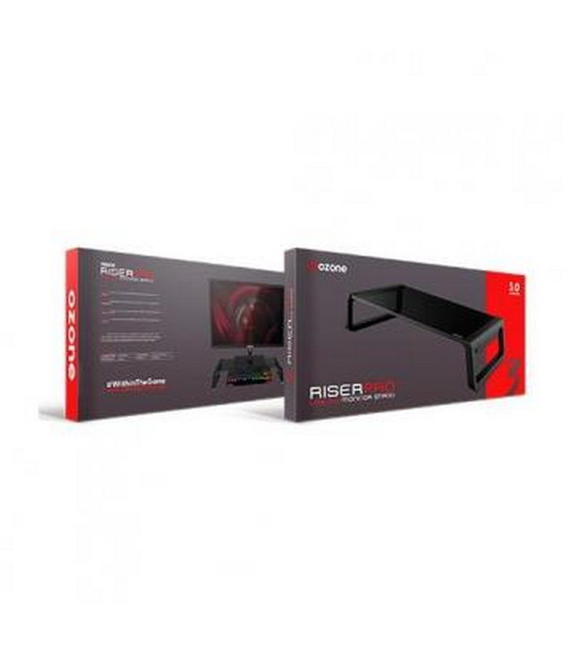 Soporte monitor - Ozone Stand Monitor, Para PC, 4x USB 3.1, Negro