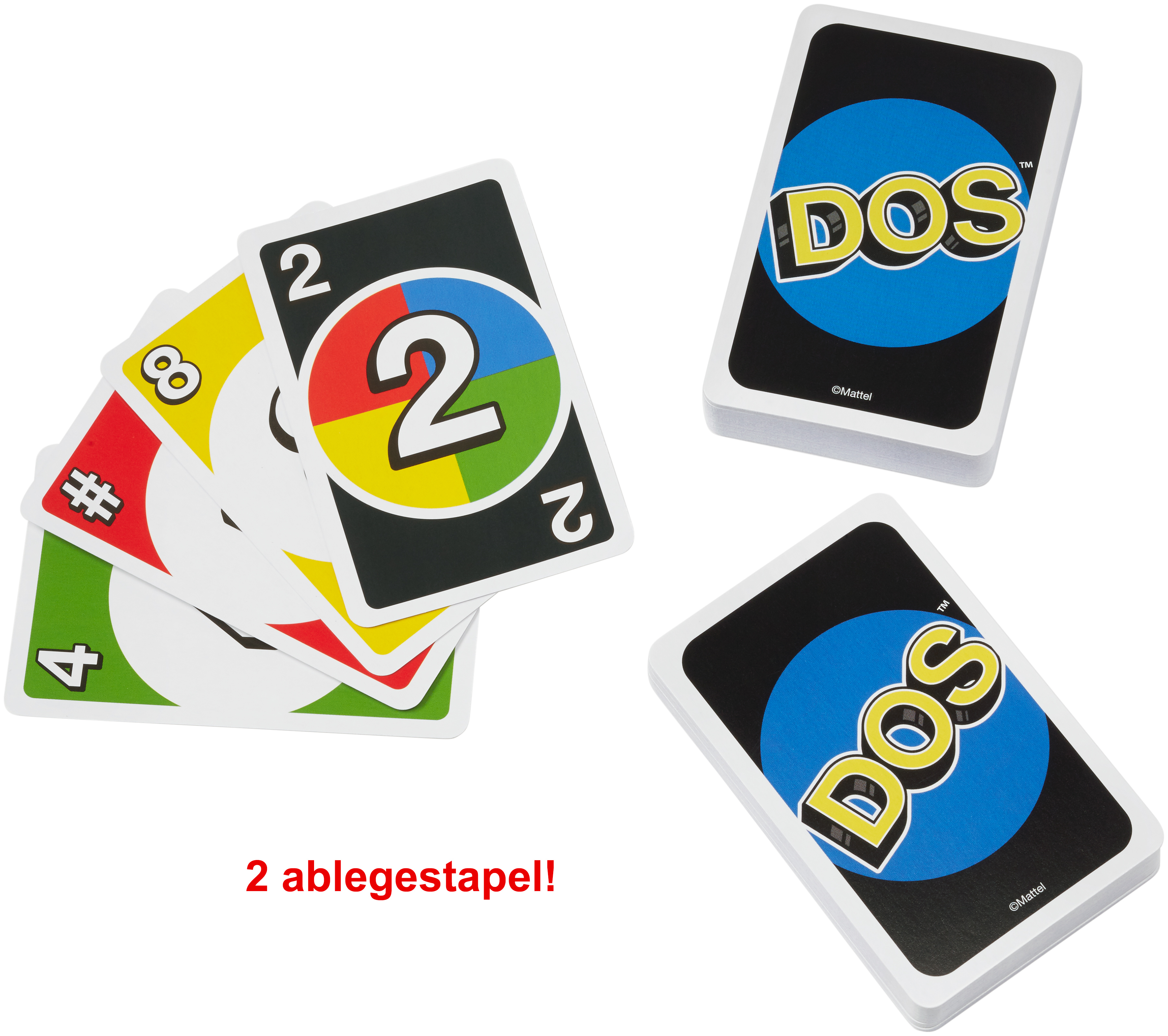 MATTEL GAMES DOS Kartenspiel, Gesellschaftsspiel, Familienspiel, Kinderspiel Kartenspiel Mehrfarbig