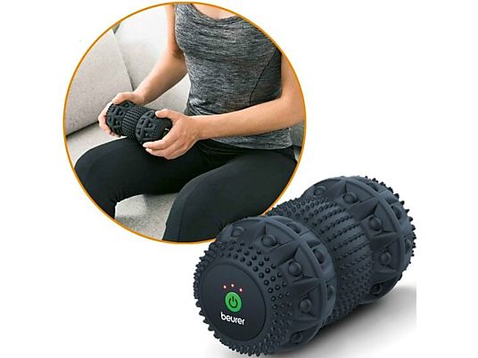 BEURER MG 35 Deep Roll - Massagerolle mit Vibration (Schwarz)