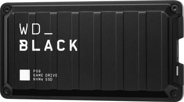 Disco duro SSD externo 1 TB - WD_BLACK P50 Game Drive SSD, Portátil, Para PC o Consolas, USB 3.2 Gen 2x2, Negro