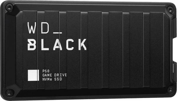 Disco duro SSD externo 2 TB - WD_BLACK P50 Game Drive SSD, Portátil, Para PC o Consolas, USB 3.2 Gen 2x2, Negro