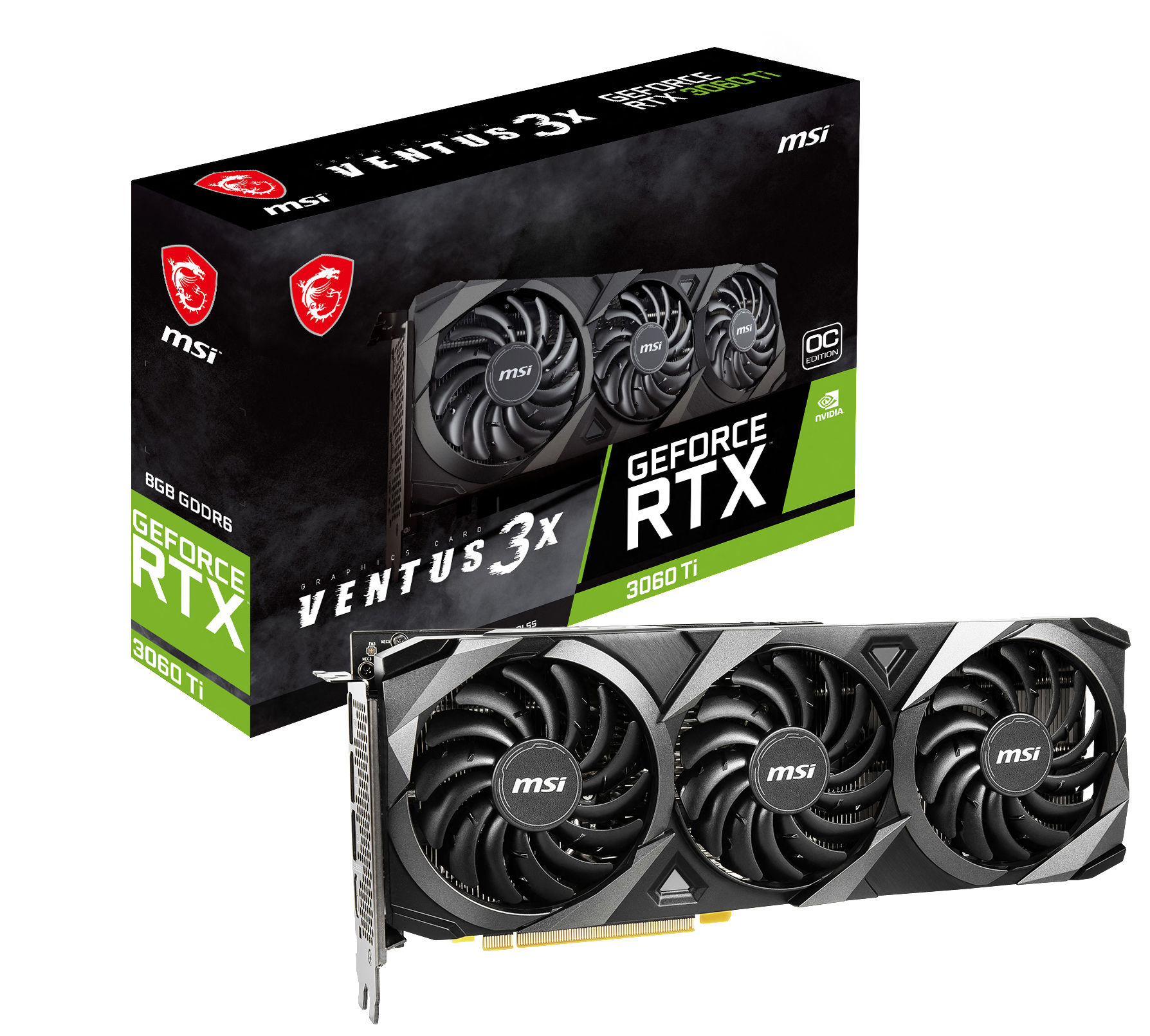 MSI GeForce RTX™ 3060 Ti VENTUS 3X OC (V397-001R) (NVIDIA, Grafikkarte)