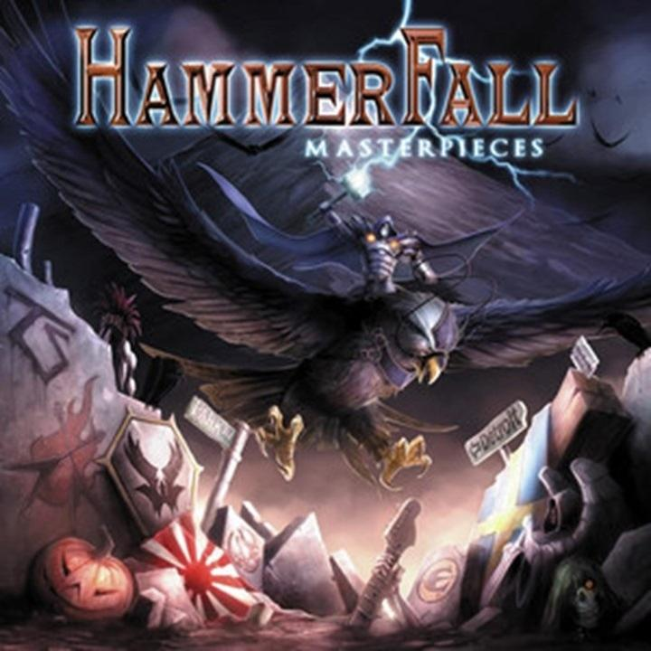 Album borító egy lovaggal egy bagoly hátán és egy fantasy környezetben.
