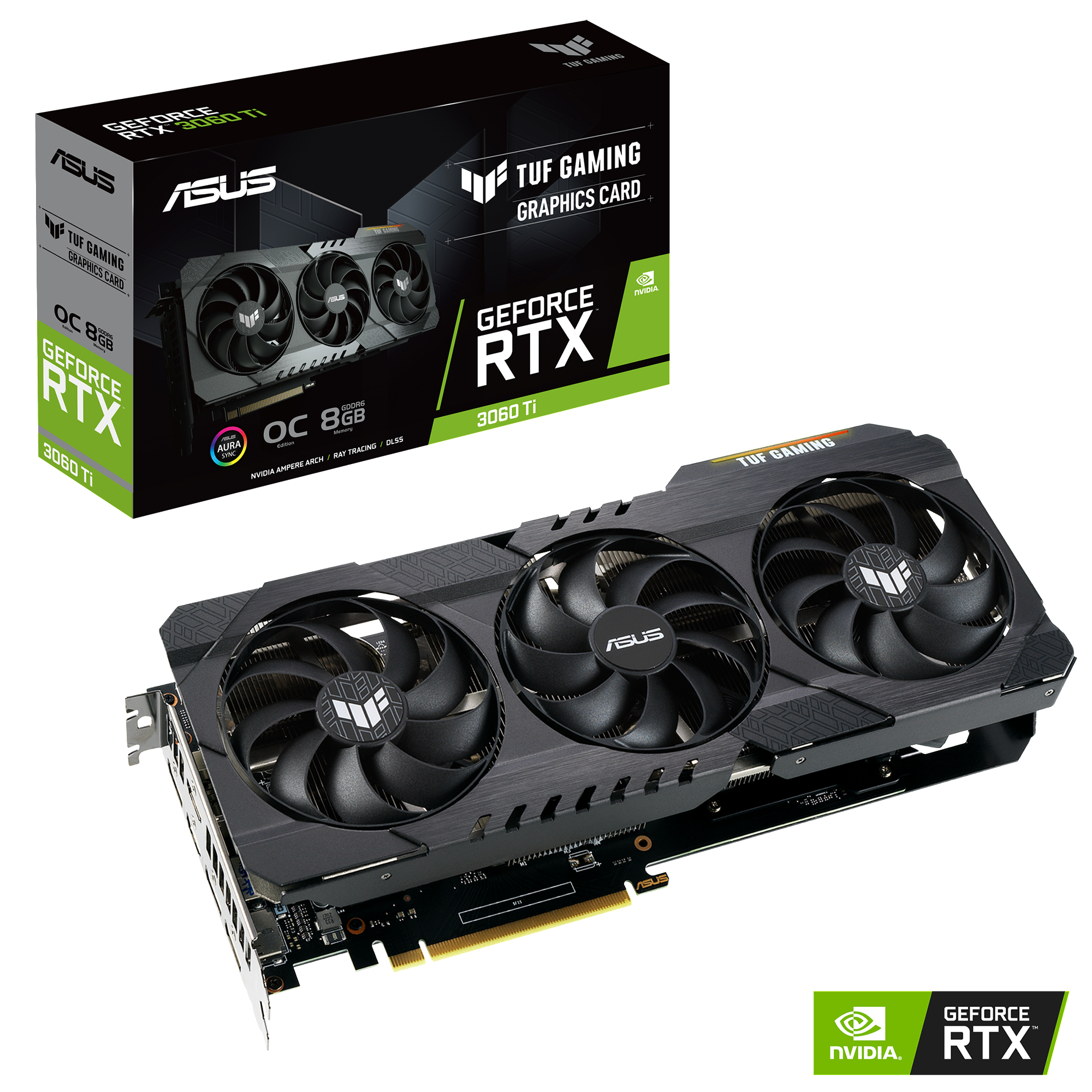 ASUS GeForce RTX™ 3060 Ti TUF Gaming OC 8GB (90YV0G10-M0NA00) (NVIDIA, Gaming-Grafikkarte)
