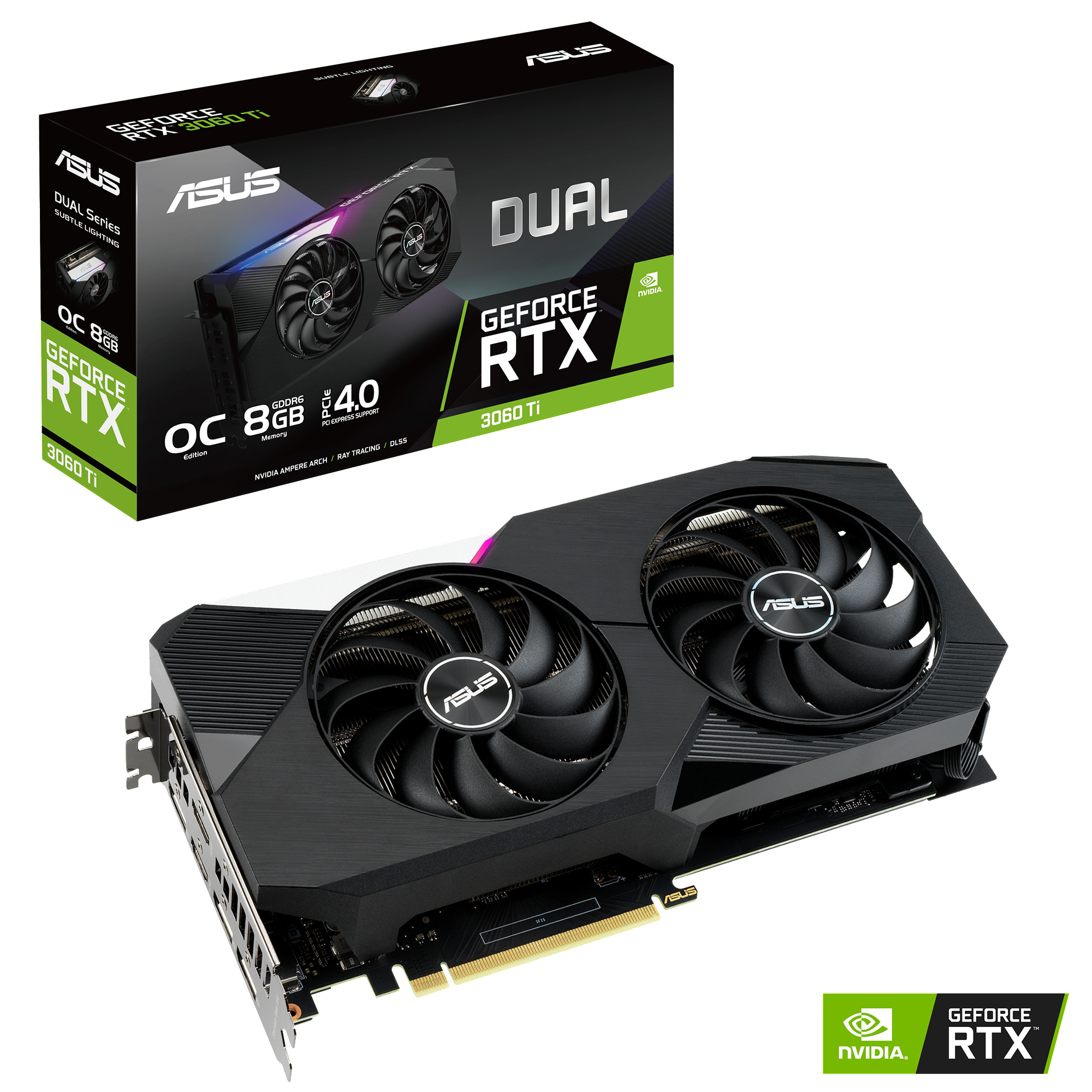 ASUS GeForce RTX™ 3060 Ti Dual OC 8GB (90YV0G12-M0NA00) (NVIDIA, Grafikkarte)