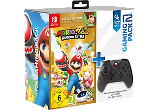 Mario + Rabbids : Kingdom Battle (Gold Edition) - NSW Pro Pad X : r2 Gaming Pack - Nintendo Switch - Allemand, Français, Italien