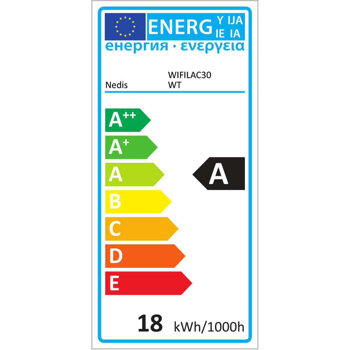 NEDIS Intelligens Wi-Fi-s mennyezeti lámpa, 30x30cm, 18W, 1800 lm, meleg és hideg fehér, RGB (WIFILAC30WT)
