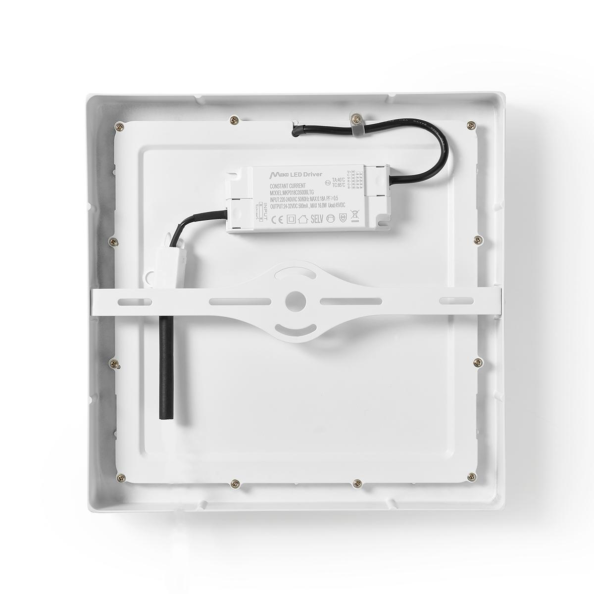 NEDIS Intelligens Wi-Fi-s mennyezeti lámpa, 30x30cm, 18W, 1800 lm, meleg és hideg fehér, RGB (WIFILAC30WT)